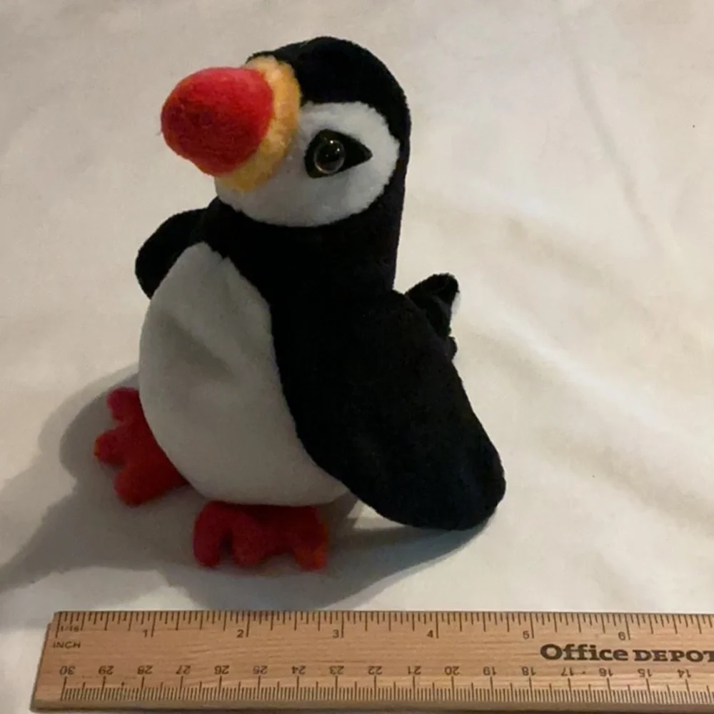 Ty Beanie Baby Puffin Beanie Baby Plush - Puffer - Black, White, Red, Yellow